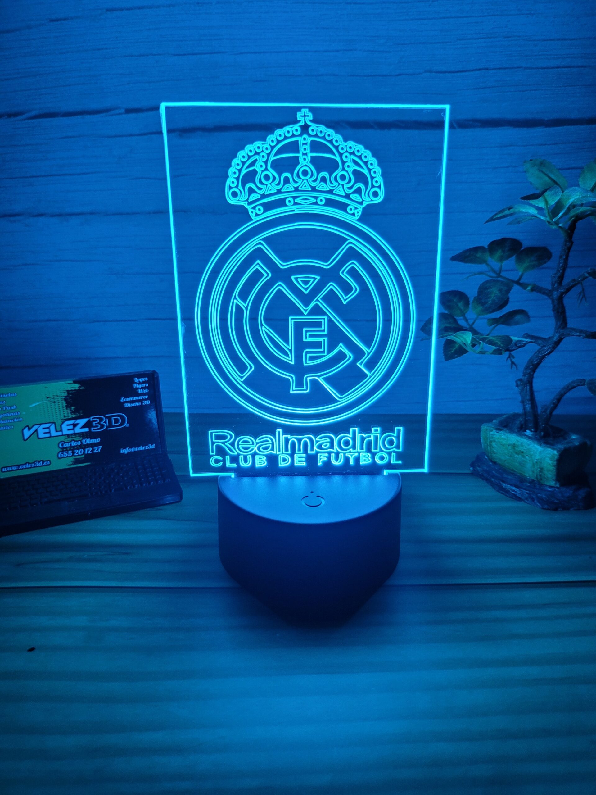 Lámpara Escudo Real Madrid - Imaginarium 3D